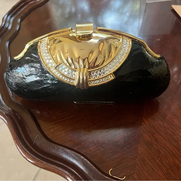 Vintage leather evening bag - Picture 7 of 13